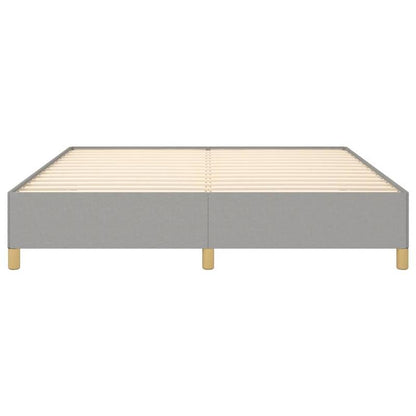 Modern Light Gray Bed Frame 160x200cm - Removable Fabric, Wooden Slats, No Power Needed, All-Season Comfort, Easy Assembly, Contemporary Style for Small Spaces, Bedroom Furniture, Minimalist Bedroom, Durable Bed Frame