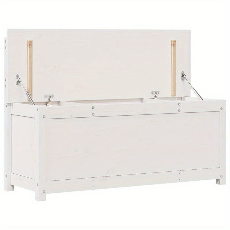 Bench 110X41X76.5 Cm Made of Solid Pine Wood in White. This Bench Is Ideal As a Shoe Stool in Your Hallway Or As a Storage Stool in Your Living Room.