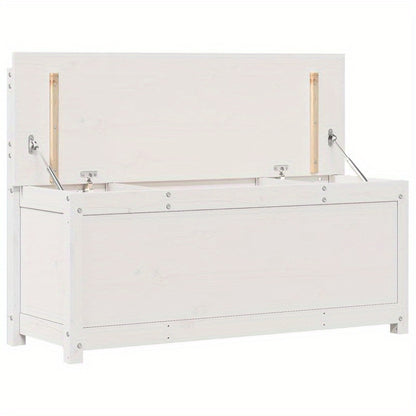 Bench 110X41X76.5 Cm Made of Solid Pine Wood in White. This Bench Is Ideal As a Shoe Stool in Your Hallway Or As a Storage Stool in Your Living Room.