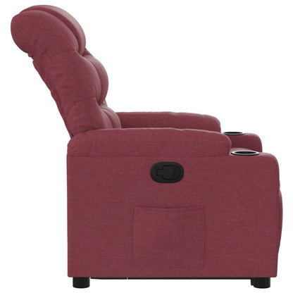 Sta op stoel – Relaxfauteuil – Elektrische stoel – Verstelbare fauteuil – Ergonomische stoel – Elektrische opsta-functie – Wijnrode stof
