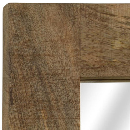 Wandspiegel – Ovale Spiegel – Badkamerspiegel – Staande Spiegel – Woonaccessoire – Massief Mangohout – 50x110 cm – Vochtbestendig & Unieke Houtnerf