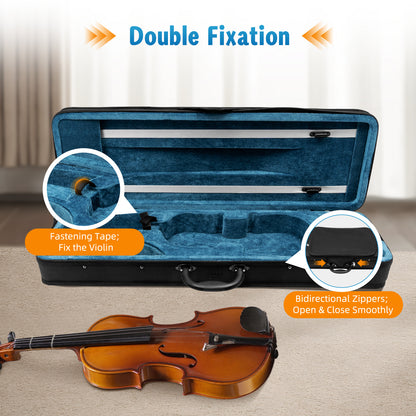 Vioolkoffer – Viooltas – Reiskoffer – Muziekinstrumentkoffer – 4/4 Full Size – Lichtgewicht Oxford Stof – Versterkte Duurzame Constructie