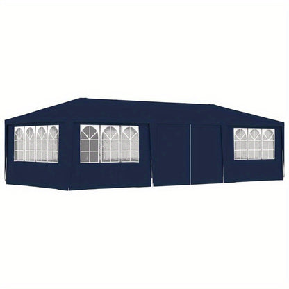 Professionele Partytent – Feesttent – Evenemententent – Tuintent – Buitenluifel – Blauw – 4x9 Meter – Waterafstotend Polyester 90 g/m²