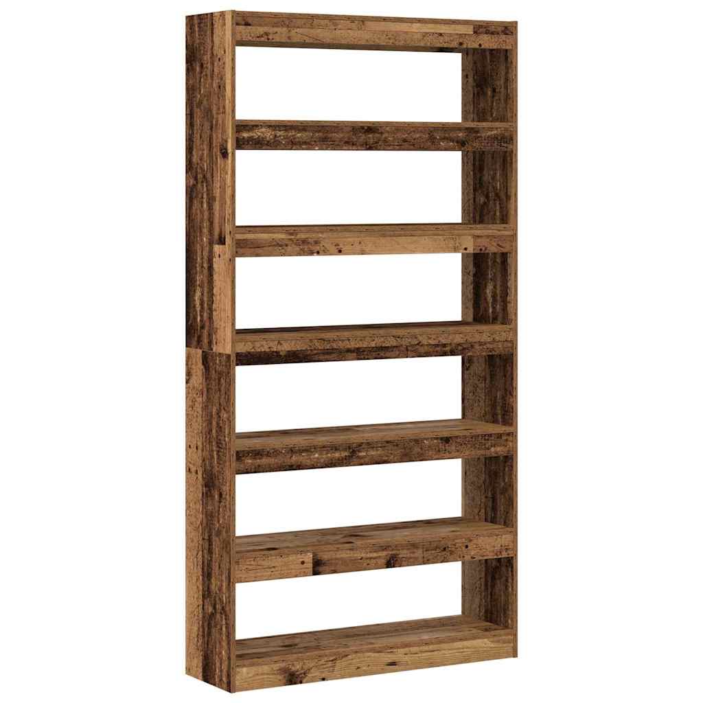 Boekenplank – Wandplank – Wandrek – Boekenrek – Wandopberger – 6 Niveaus – Rustiek Hout