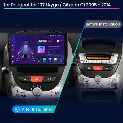 Autoradio – Multimedia Speler – 2-DIN Navigatie – Android Auto – Touchscreen – 10 Inch IPS Scherm – 4G Wi-Fi Verbinding – DSP Geluidskwaliteit