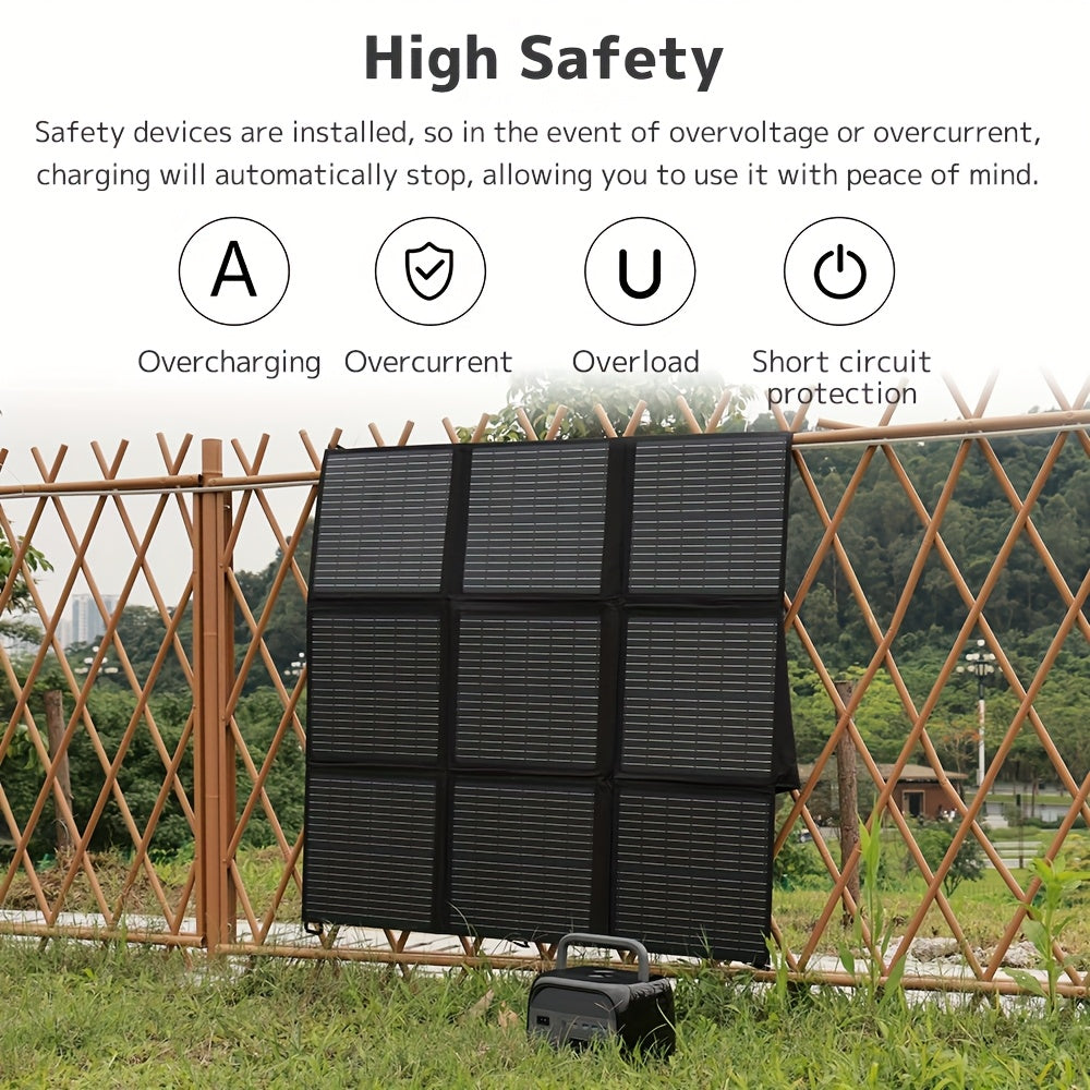 Zonnepaneel – Vouwbaar Zonnepaneel – Draagbaar Zonnepaneel – Camping Zonnepaneel – 200W Vermogen – Monokristallijn 22,5% Efficiëntie