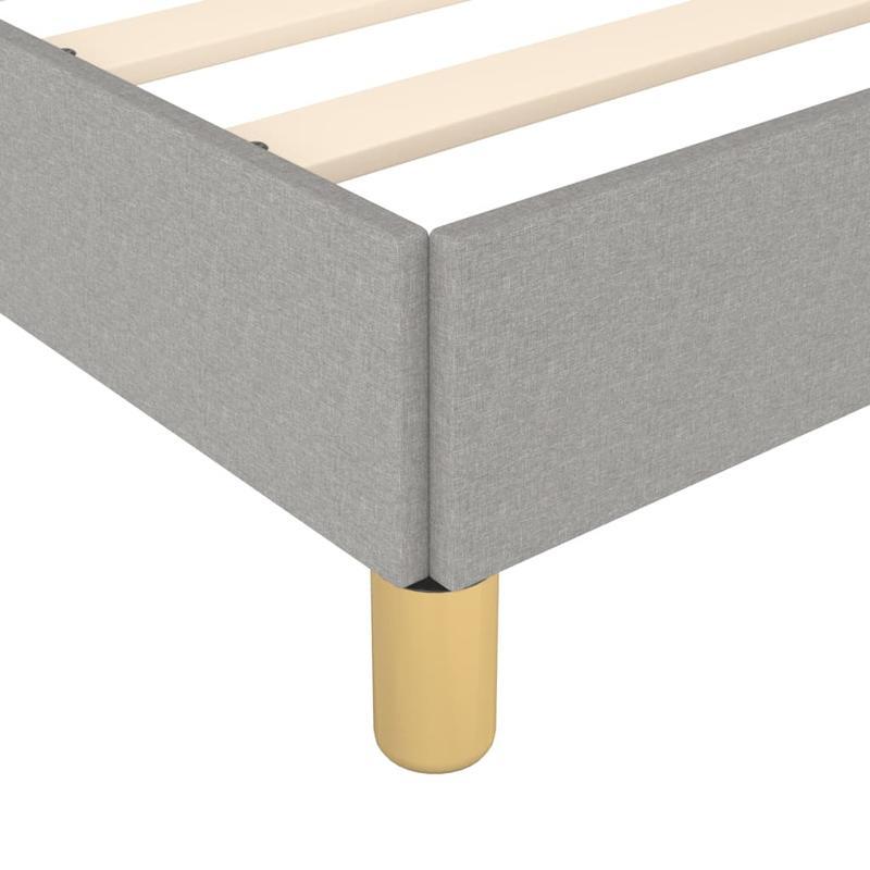 Contemporary Wooden Bed Frame with Grigio Chiaro 140x200cm Tissue - Removable Mattress, All-Season Comfort, Easy Assembly, No Power Needed, Modern Minimalist Design for Small Spaces, Bed Frame for Bedroom, Spacesaving Furnitu