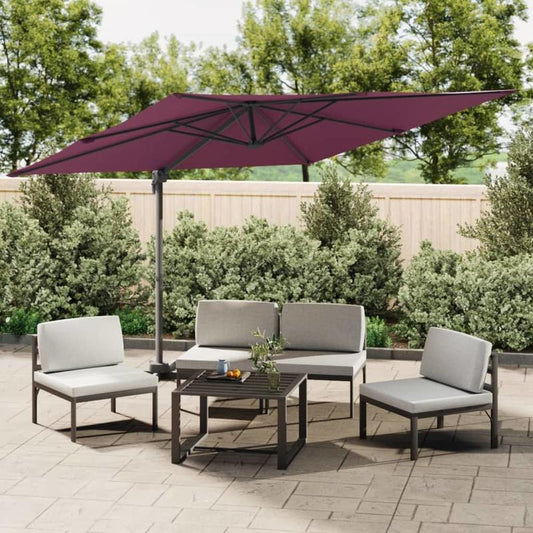 Drijvende Parasol – Zweefparasol – Terrasparasol – Tuinparasol – Hoge Schaduw – Aluminium Paal – 400 X 300 Cm