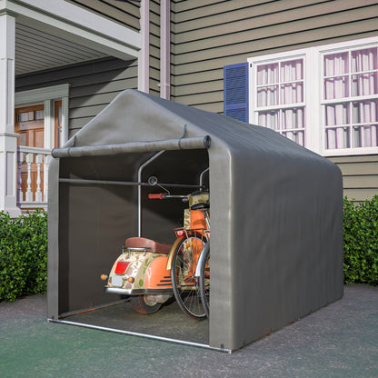 Fietsenstalling – Fietsberging – Fietsenhok – Gereedschapsschuur – Tuinhuisje – 160x220x165 cm – Waterdicht PE Materiaal – Rolluikdeur