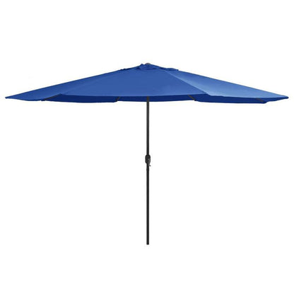 Parasol – Tuinparasol – Stokparasol – Balkonparasol – Terrasparasol – Weerbestendig – Met Metalen Mast – Ø390 cm – Blauwe Kleur
