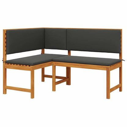 Tuinbank – Buitenbank – Parkbank – Hoekbank – Zitbank – Massief Acaciahout – Weerbestendig – Inclusief Comfortabele Kussens – 140x100x91 cm