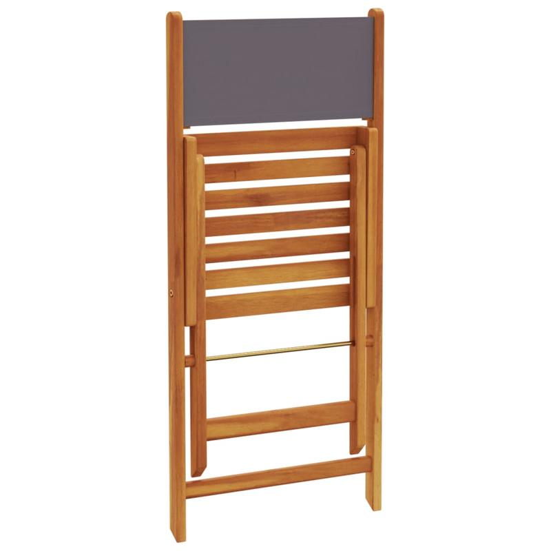 Inklapbare Tuinstoelen – Opvouwbare Stoelen – Buitenstoelen – Campingstoelen – Massief Acaciahout – Polyester Stof – Draagvermogen 110 Kg