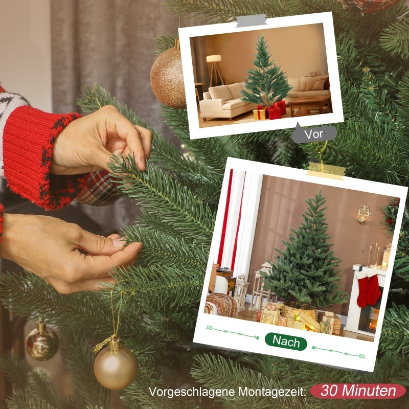 Kunstkerstboom – Nepkerstboom – Sierkerstboom – Kerstspar – Groene Boom – 180 cm Hoog – Brandvertragend Materiaal