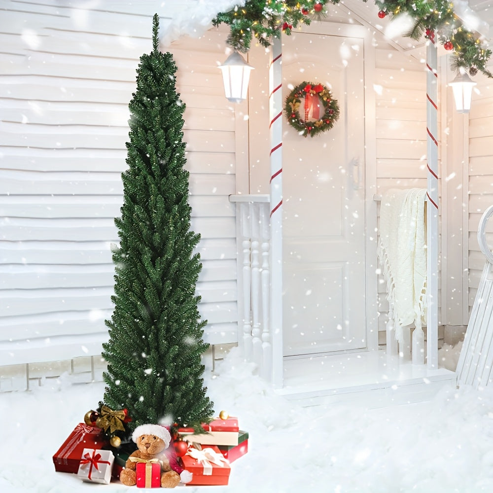 Kerstboom – Kunstkerstboom – Nepboom – Pencil Kerstboom – Smalle Kerstboom – 180 cm Hoog – 550 Realistische Tips