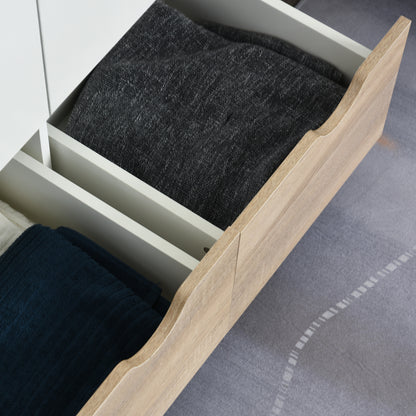 Kledingkast – Garderobekast – Opbergkast – Slaapkamerkast – Witte Kast – Scandinavisch Design – 80x40x180 cm – Melamine Coating