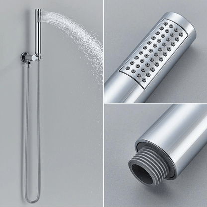 Douchekraan – Douchemengkraan – Douchethermostaat – Doucheset – Wandkraan – Regendouche 24 cm – Messing & RVS – Ultra dun design