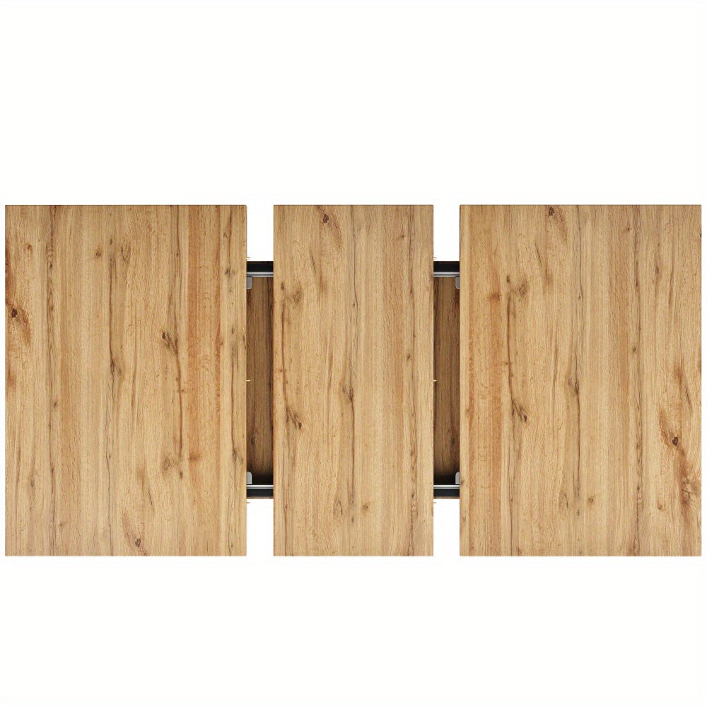 Uitklaptafel – Klaptafel – Inklapbare Tafel – Vouwtafel – Eettafel – Uitschuifbaar 119-158,5 cm – Ruimtebesparend Design – Natuurlijk Hout MDF