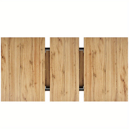 Uitklaptafel – Klaptafel – Inklapbare Tafel – Vouwtafel – Eettafel – Uitschuifbaar 119-158,5 cm – Ruimtebesparend Design – Natuurlijk Hout MDF