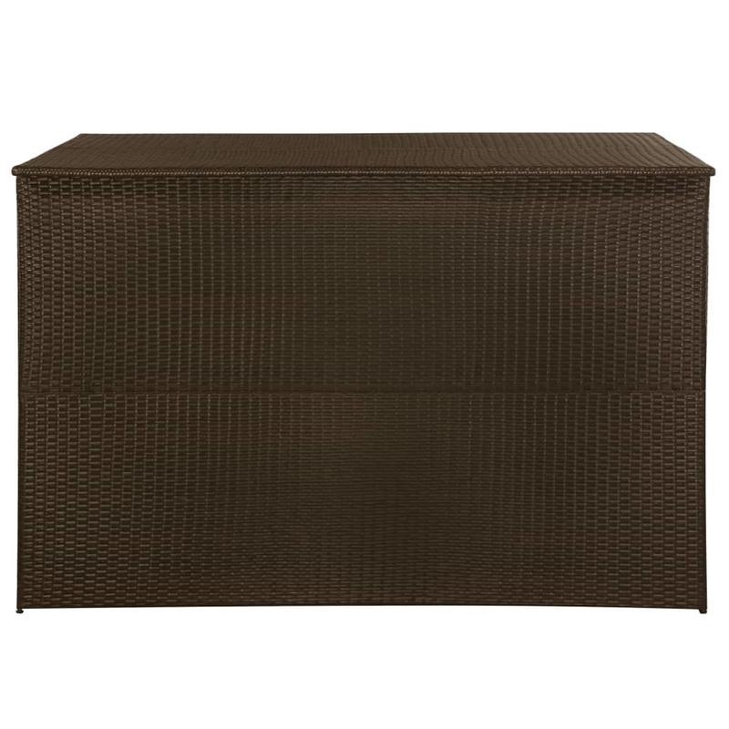 Opbergbox – Tuinbox – Berging – Kussenbox – Buitenbox – Grote Inhoud – Weerbestendig Vlechtwerk – Bruin – Gemakkelijk In Elkaar Te Zetten – Zonder Elektriciteit