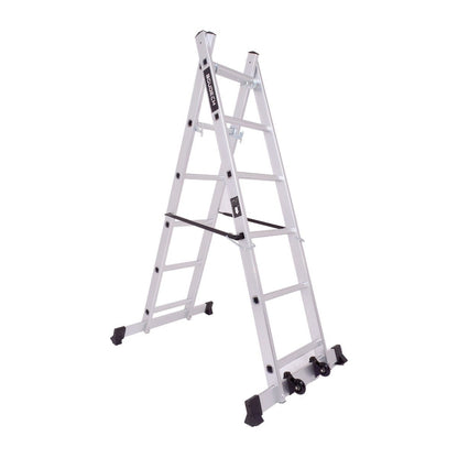 Steigerladder – Multifunctionele Ladder – Kamersteiger – Werksteiger – Vouwladder – Aluminium – Hoogte 165,5 cm – Draagvermogen 150 kg