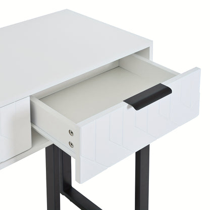 Haltafel – Entreetafel – Bijzettafel – Opbergtafel – Gangtafel – Modern Design – Met Metalen Frame en Verstelbare Voetjes
