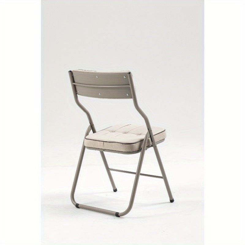 2 Pack Inklapbare Eetkamerstoelen – Opvouwbare Stoelen – Vouwstoelen – Klapstoelen – Eettafelstoelen – Met Kussen – Stevig Metalen Frame – Compact Ontwerp Voor Binnen & Buiten