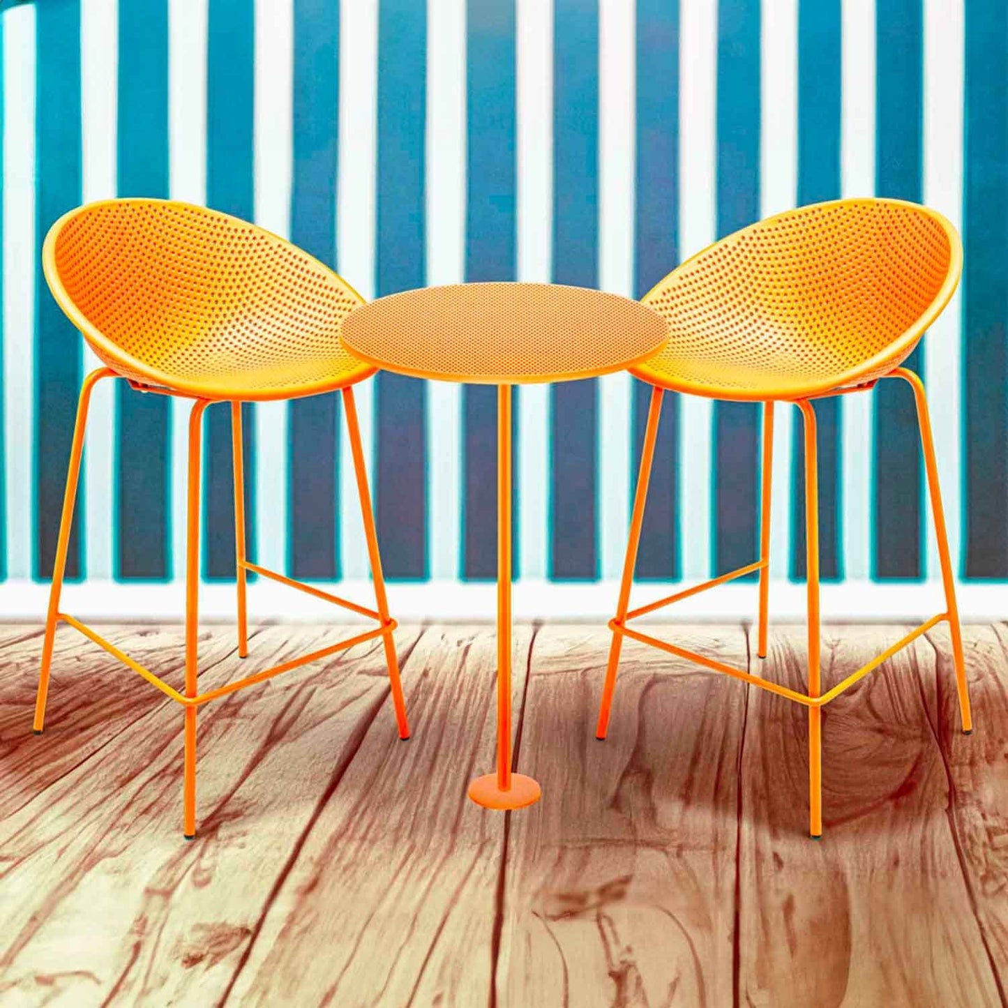 Barkrukken – Krukken – Barstoelen – Zithoogte 75 cm – Set van 4 – Geel – Duurzaam Polypropyleen – Comfortabele Rugleuning en Voetsteun