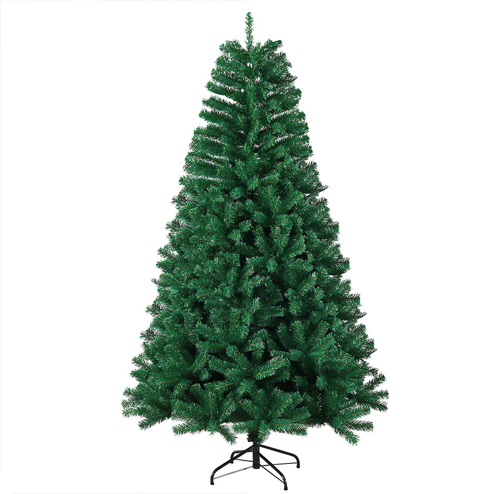 Kunstkerstboom – Nepboom – Kerstboom Kunst – Decoratieve Kerstboom – PVC Boom – 240 cm Hoog – Ongeveer 1400 Dicht Op Elkaar Geplaatste Takken – Met Metalen Standaard & Vouwsysteem