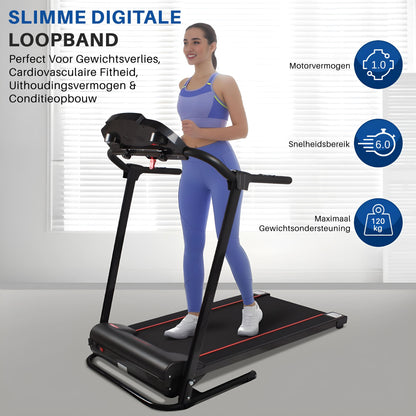 Loopband – Treadmill – Hardloopband – Wandelband – Fitnessapparaat – Inklapbaar Design – Aluminium Behuizing – LCD Display – Bluetooth Connectiviteit