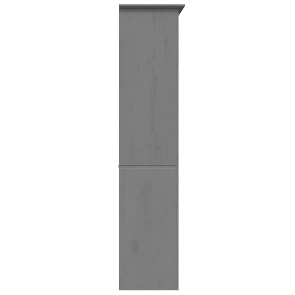 Boekenkast – Boekenkasten – Boekenrek – Vakkenkast – Opbergkast – Massief Grenenhout – 3 Open Planken en 2 Deuren – Frans Design – Compact 68 cm Hoog