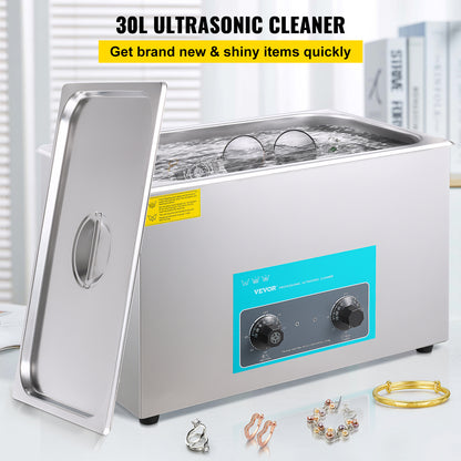 Ultrasone Reiniger – Ultrasoon Reinigingsapparaat – Sieradenreiniger – Brillenreiniger – Horlogereiniger – 30 Liter Inhoud – Roestvrijstalen Reservoir