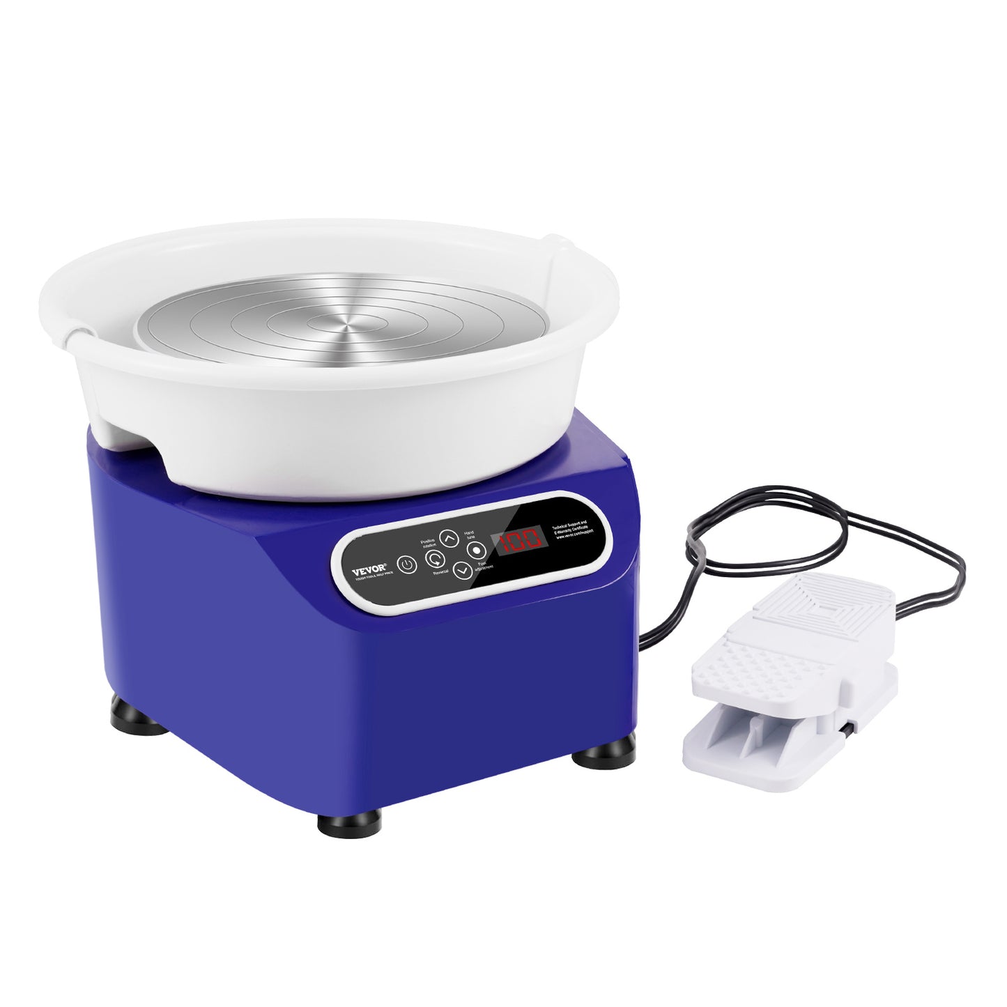 Pottenbakkersschijf – Keramiekschijf – Drechselbank – Boetseermachine – Keramiekdraaiplateau – 450W Motor – 28 cm Aluminium Draaiplateau