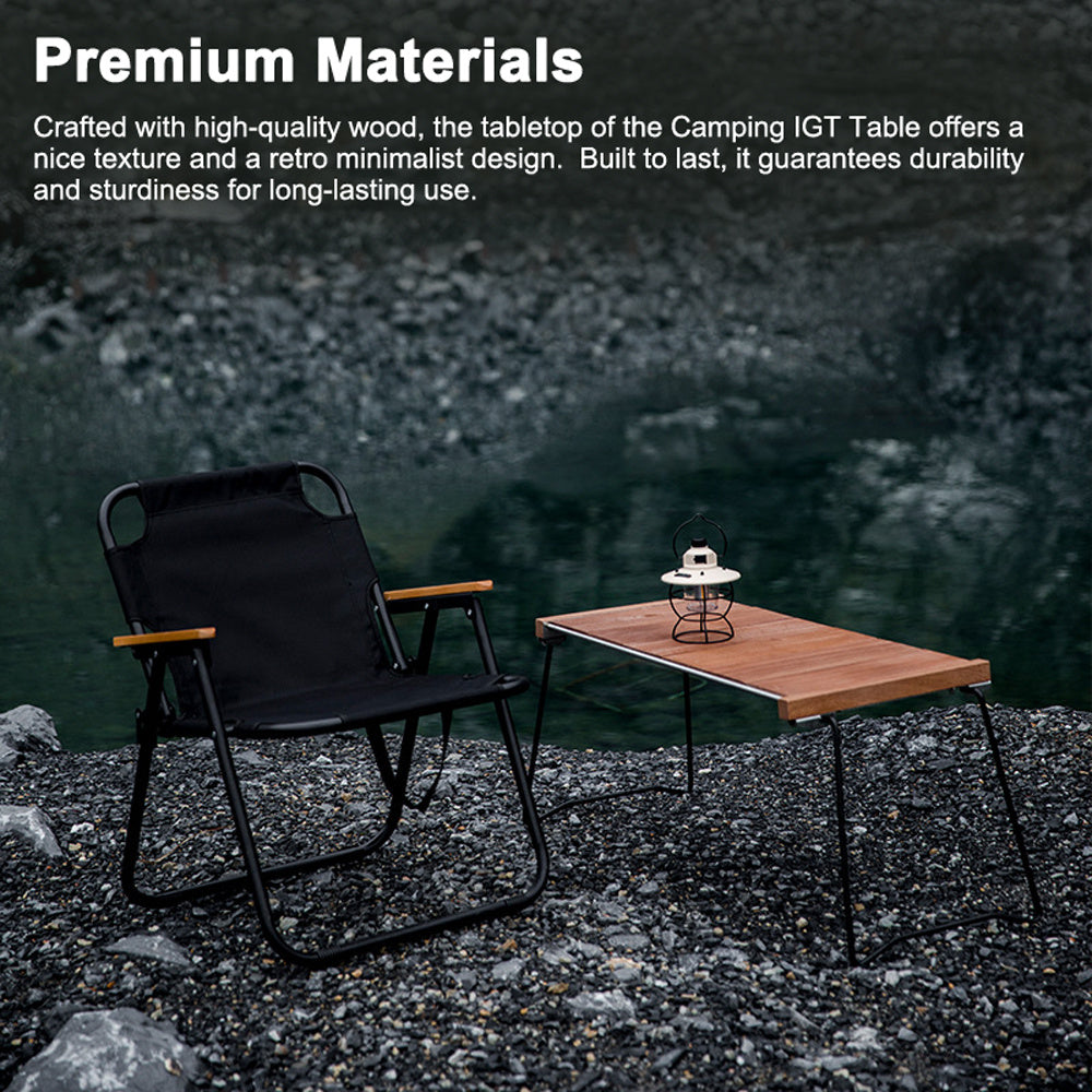 Campingtafel – Inklapbare Tafel – Outdoor Tafel – Picknicktafel – Vouwtafel – Modulair Ontwerp – Houten Tafelblad