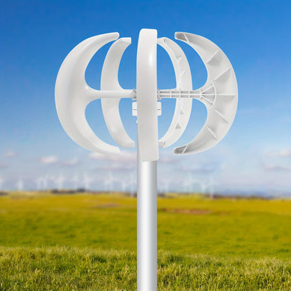 Verticale windgenerator – Verticale windturbine – Windturbine generator – Windenergie generator – Wit – 0,9 meter diameter – Weerbestendig metaal en nylon bladen