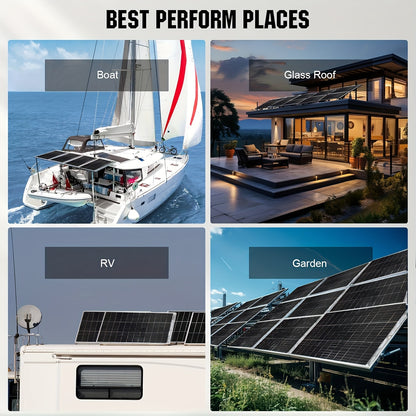 Zonnepaneel – Zonne-energiepaneel – Solar Panel – Opvouwbaar Paneel – Energiepaneel – 120W Vermogen – Transparant Design