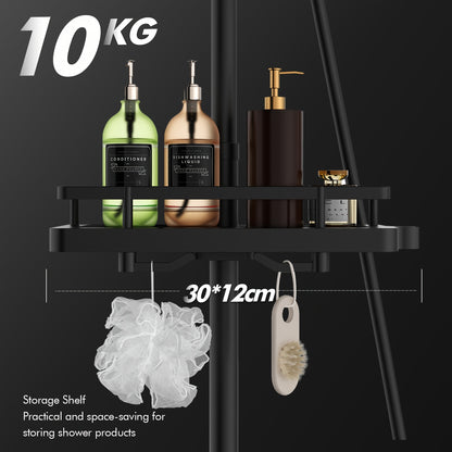 Thermostatische Douche Set – Douchekraan – Regendouche – Handdouche – Douchewand – Zwart Design – Veiligheidsstop 38°C – Drie Sproeistanden