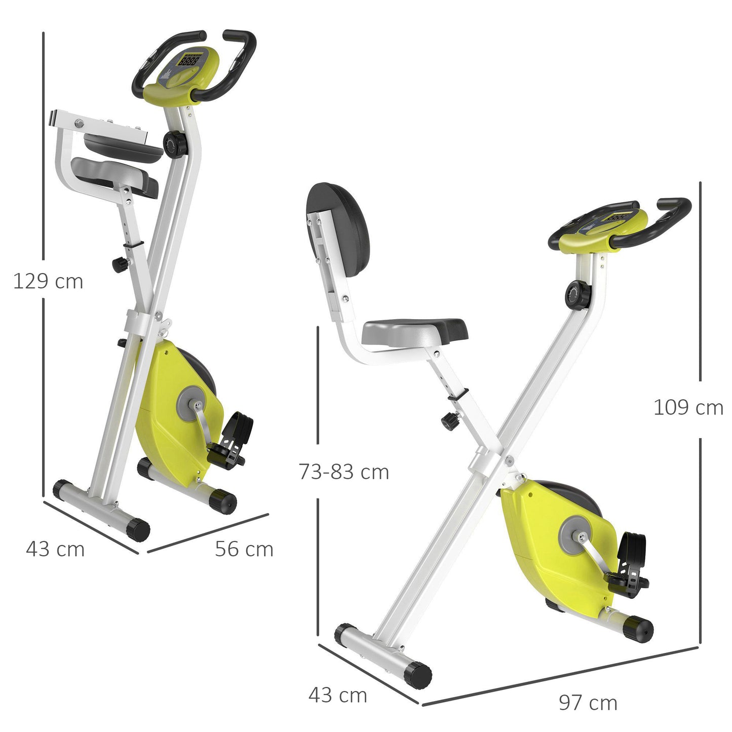 Fietstrainer – Hometrainer – Bureaufiets – Bewegingstrainer – Mini Hometrainer – Inklapbaar – 8 Verstelbare Magneetweerstanden – LCD Monitor