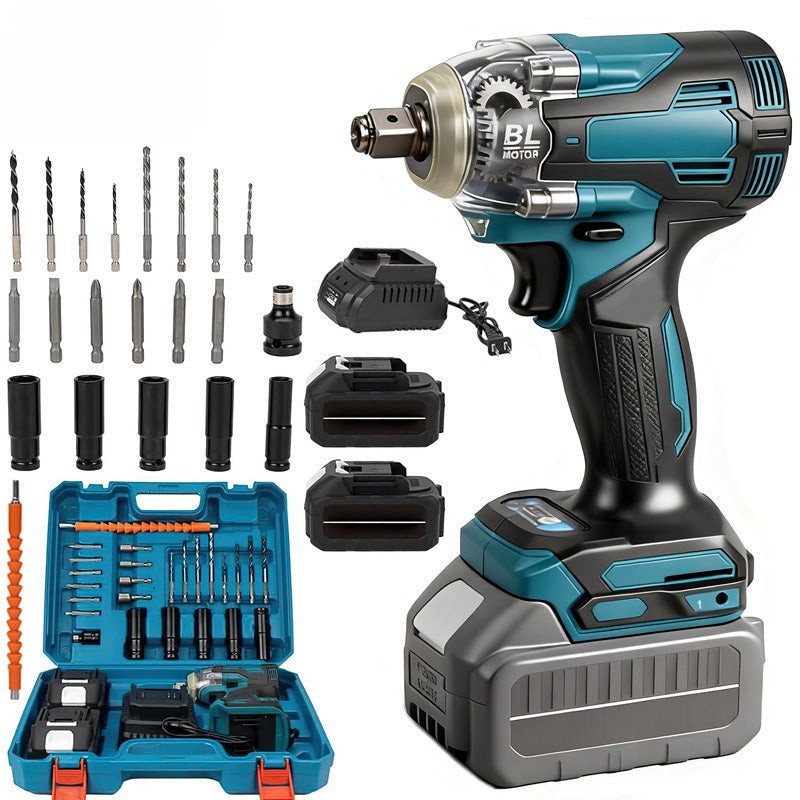 Slagmoersleutel – Accu Slagmoersleutel – Slagmoersleutelset – Slagschroevendraaier – Slagpistool – 1200N.m Koppel – Brushless Motor & Makita 18V LXT Compatibel