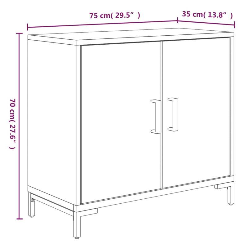 Dressoir – Ladekast – Opbergkast – Kast – Commode – Massief Grenenhout – Compact 75x35x70 cm – Afneembare Opbergvakken