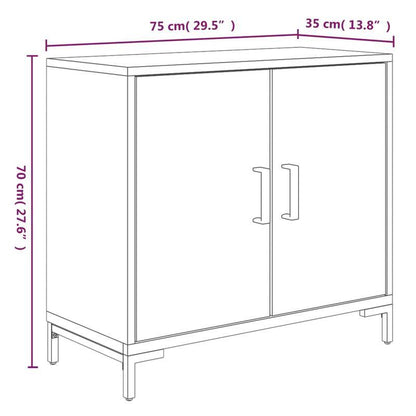 Dressoir – Ladekast – Opbergkast – Kast – Commode – Massief Grenenhout – Compact 75x35x70 cm – Afneembare Opbergvakken