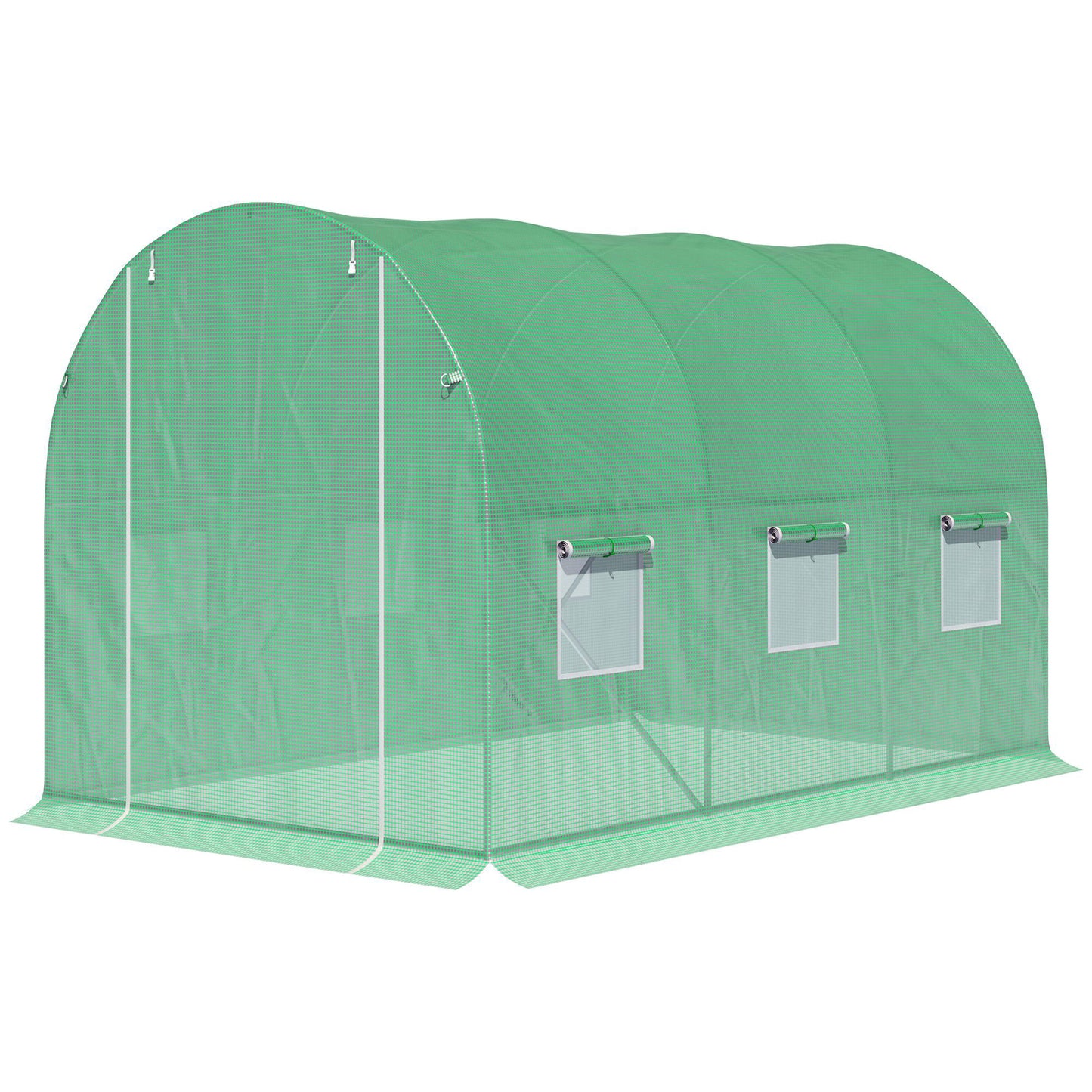 Tunnelkas – Tuinkas – Serre – Kweekkas – Groentekas – Wit – Versterkt Metaal Frame – 6 m² Oppervlak