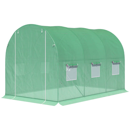Tunnelkas – Tuinkas – Serre – Kweekkas – Groentekas – Wit – Versterkt Metaal Frame – 6 m² Oppervlak