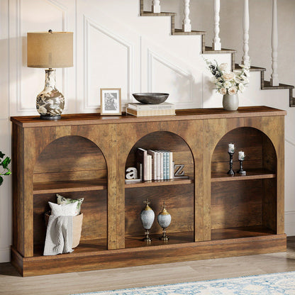 Sidetable – Wandtafel – Sofa tafel – Hal tafel – Tv-meubel – Industrieel design – 160 cm breed – Hoogwaardig MDF met houtfineer