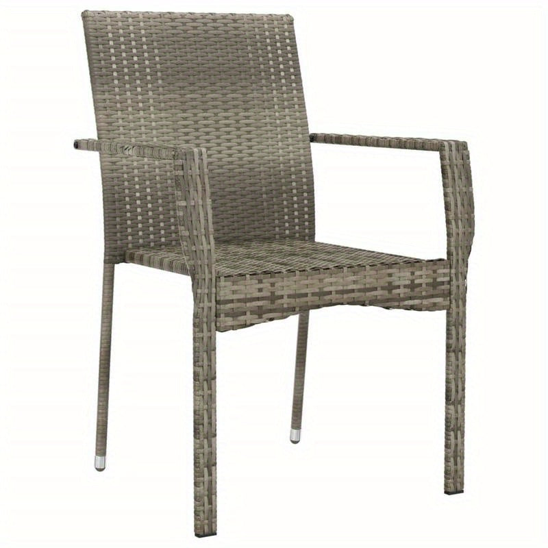 Tuinset – Tuinstoelen – Buitenmeubels – Terrasmeubelen – Polyrattan Stoelen – Weerbestendig Materiaal – Inclusief Comfortabele Kussens – Grijs