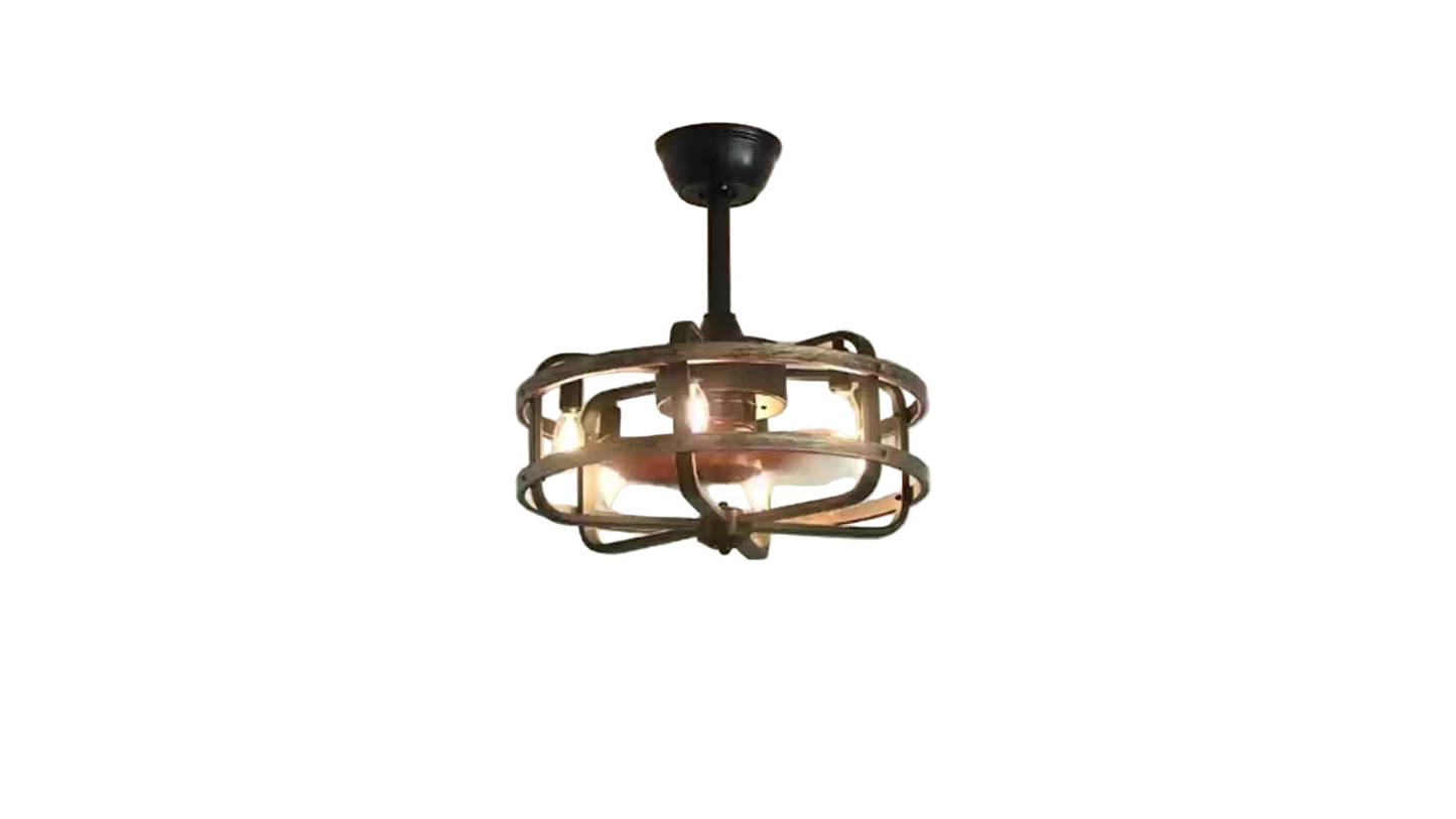 Retro Industriële Plafondventilator – Vintage Ventilator – Industriële Ventilator – Plafondventilator Met Licht – Plafondventilator Met Afstandsbediening – Fluisterstille Motor – Omkeerbare Waaierbladen