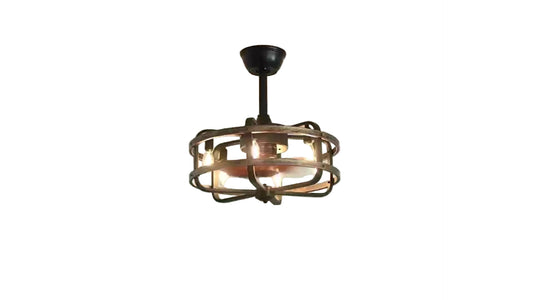Retro Industriële Plafondventilator – Vintage Ventilator – Industriële Ventilator – Plafondventilator Met Licht – Plafondventilator Met Afstandsbediening – Fluisterstille Motor – Omkeerbare Waaierbladen