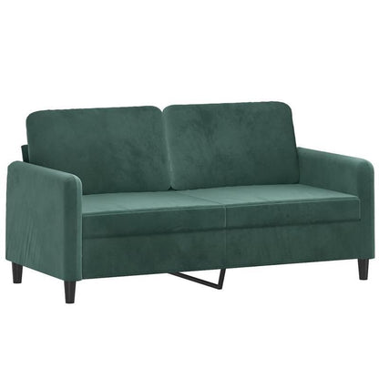 2-zits bank – tweezitsbank – loveseat – zitbank – bankstel – donkergroen velvet – 140 cm breed – stevig houten frame