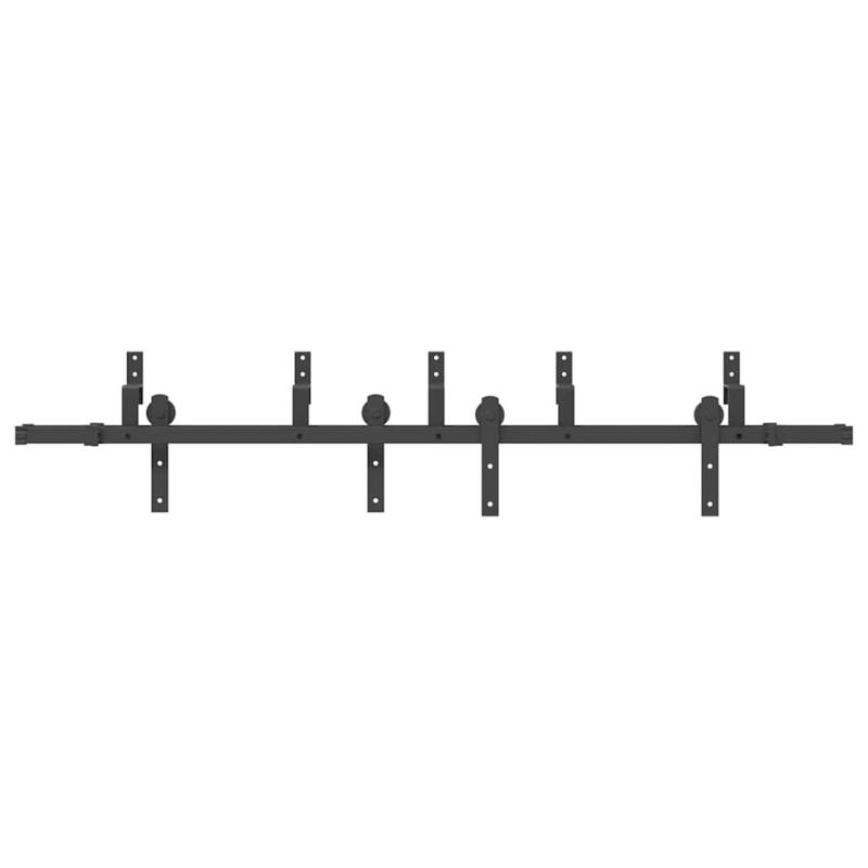 Schuifdeur Railsysteem – Schuifdeursysteem – Deurrails – Schuurdeur Rails – Kamerafscheider Rails – Houten Frame – 200 cm Lengte – Compleet Met Rollers – Eenvoudige Installatie