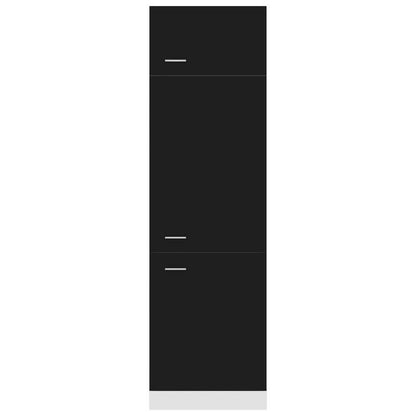 Houten Kast – Opbergkast – Keukenkast – Badkamerkast – Bergkast – Zwart Gelakt Hout – 60x57x207 cm – Stevig Massief Hout