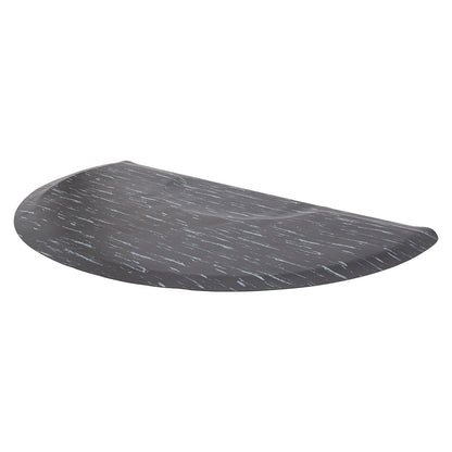 Salonmat – Kappersmat – Antivermoeidheidsmat – Werkcomfortmat – Vloermat Halfrond – Marmerblauw – 152x91 cm – 1,6 cm dik met PU/PVC padding – Anti-slip en duurzaam